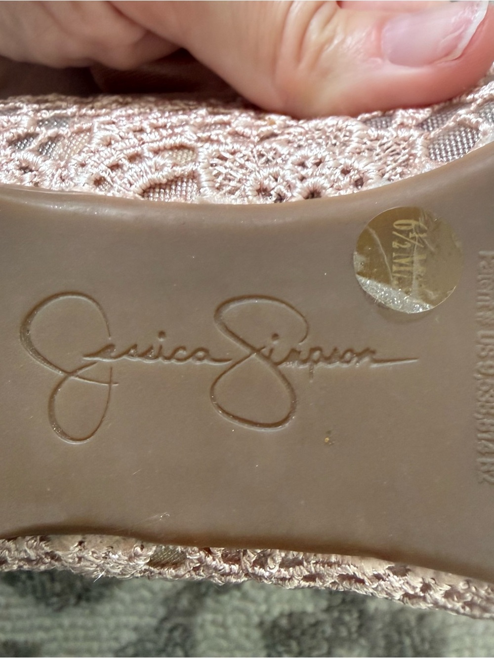 Jessica Simpson Maggda Pink lace ankle strap Ballet Flats size 6.5 balletcore - Picture 8 of 10